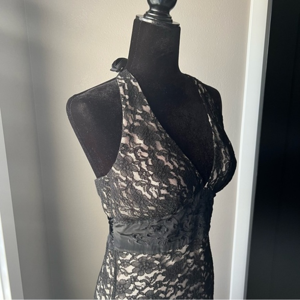 White House Black Market halter lace dress